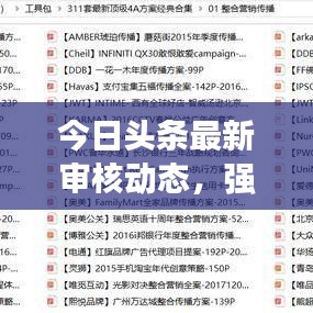 今日頭條最新審核動態，強化內容審核，確保信息真實可靠，保障用戶閱讀安全