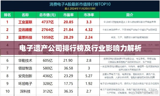 電子遺產公司排行榜及行業影響力解析