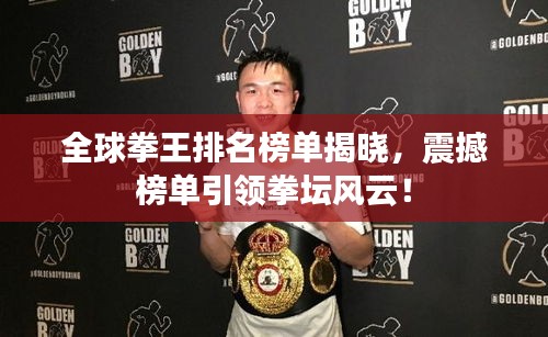 全球拳王排名榜單揭曉，震撼榜單引領拳壇風云！