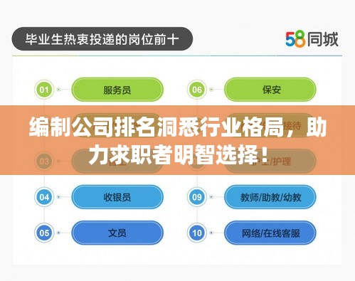 編制公司排名洞悉行業格局，助力求職者明智選擇！
