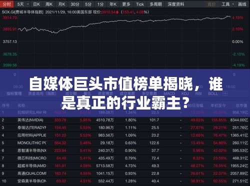 自媒體巨頭市值榜單揭曉，誰是真正的行業霸主？